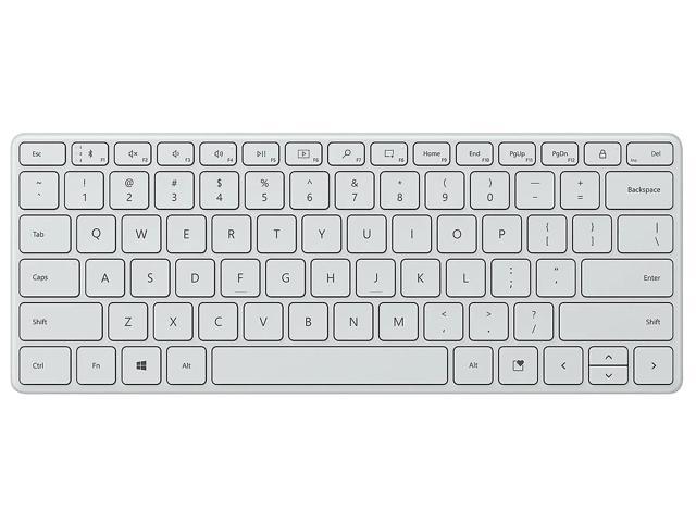 Microsoft Designer Compact Keyboard - Glacier. Standalone Wireless Bluetooth Keyboard. Compatible with Bluetooth Enabled PCs/Mac
