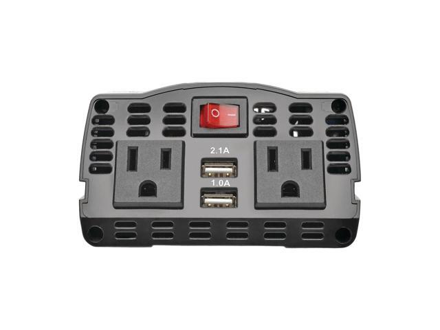 Tripp Lite 375 Watts Car Power Inverter 2 Outlets 2-Port USB Charging AC to DC (PV375)