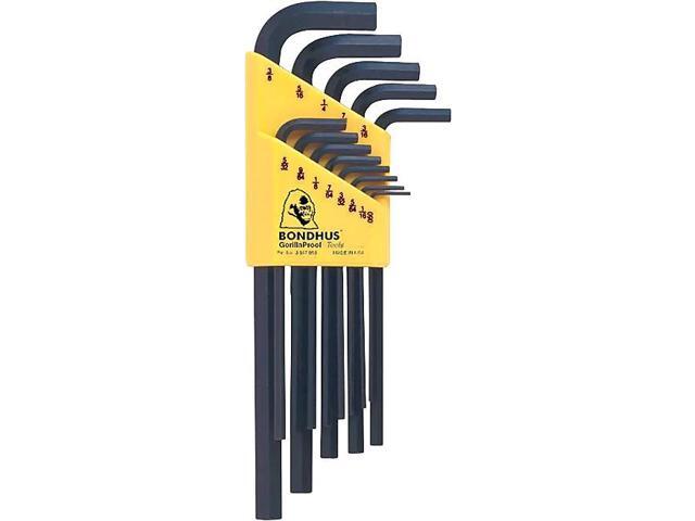 Bondhus 12137 Set 13 Hex L-wrenches (.050-3/8') - Long