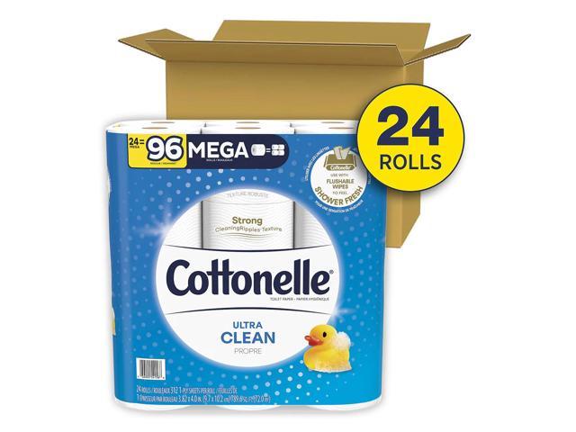 Cottonelle Ultra CleanCare 1-Ply Standard Toilet Paper White 312 Sheets/Roll 24