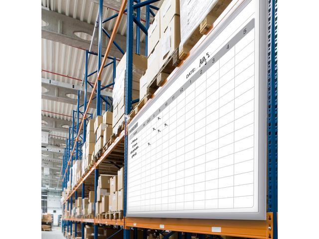 Ghent GRPM301E-48 In/Out Magnetic Whiteboard - Personnel In/Out Tracking Chart - 96.5' x 48.5' - White/Gray Surface, Satin Aluminum Frame