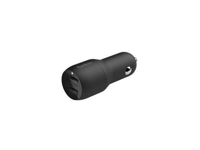 Belkin - BOOST↑CHARGE  Dual USB-A Car Charger 24W + USB-A to USB-C Cable - Black - image 7
