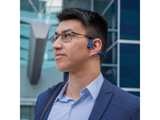 Shokz - OpenRun Wireless Bone Conduction Open-Ear Bluetooth Endurance Headphones - Blue - image 7