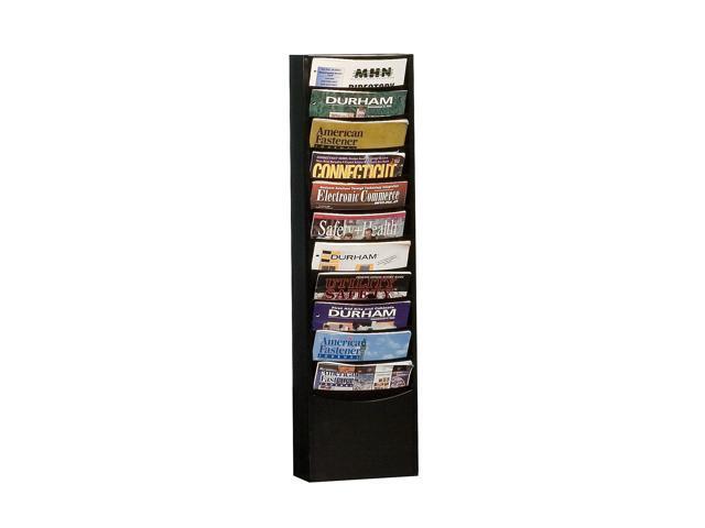 DURHAM MFG 402-08 Literature Rack,Compartment 11,Blk