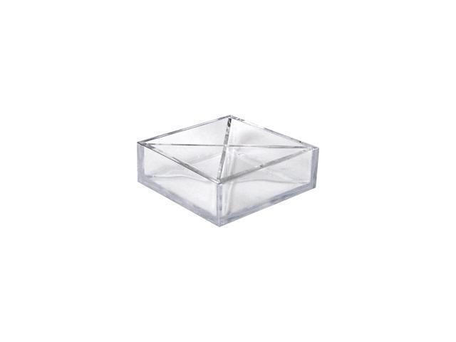 Azar 4-Compartment Plastic Compartment Storage Clear 2/Box (556350)