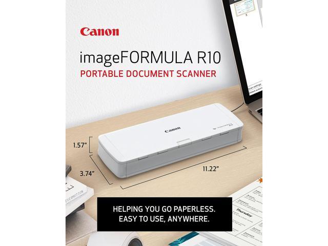 Canon ImageFORMULA R10 4861C001 Duplex Portable Document Scanner White