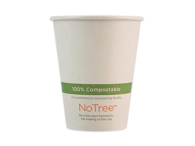 NoTree Paper Hot Cups 8 oz Natural 1000/Carton CUSU8