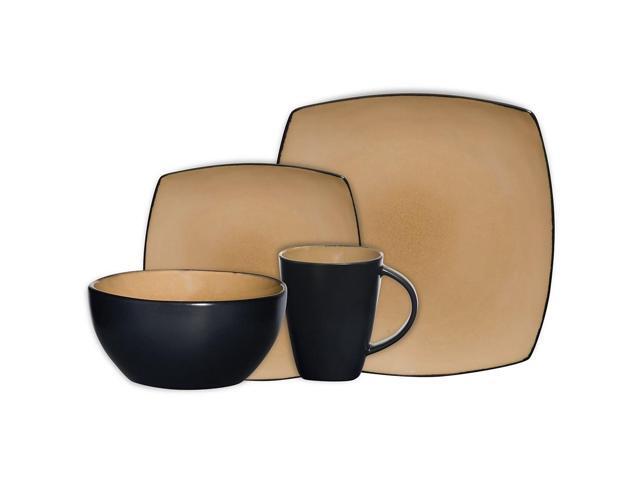 Gibson 69467.16 Home Soho Lounge Dinnerware Set, Taupe