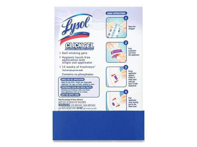 LYSOL Brand Click Gel Automatic Toilet Bowl Cleaner Lavender Fields 6/Box 4 Boxes/Carton 89060CT