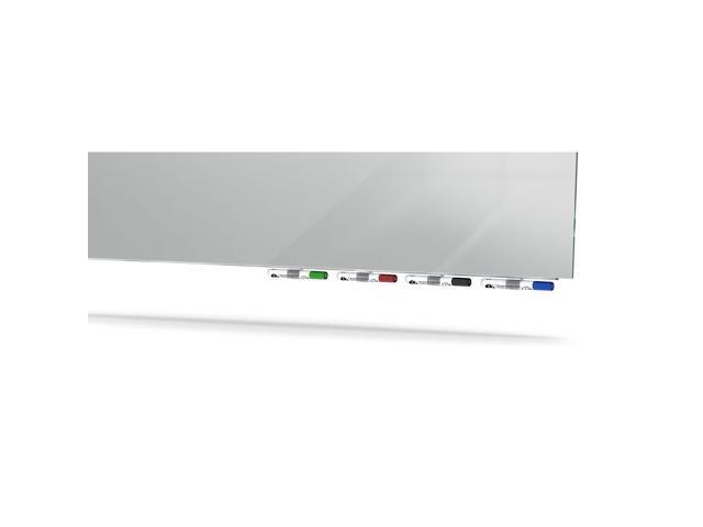 Ghent ARIASM34GY Aria Low-Profile Frameless Magnetic Glassboard - 48' x 36' - Gray Surface