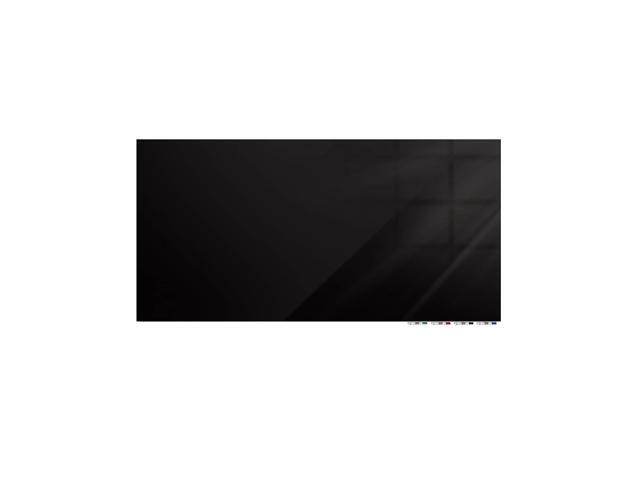 Ghent ARIASM34BK Aria Low-Profile Frameless Magnetic Glassboard - 48' x 36' - Black Surface