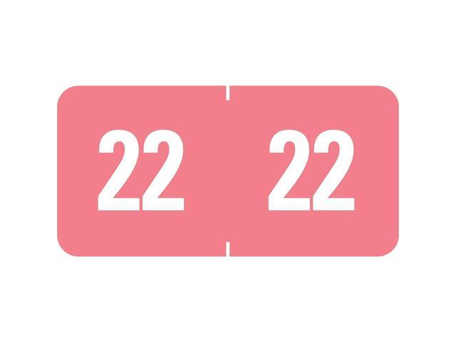 Smead Yearly End Tab File Folder Labels for 2022 Pink