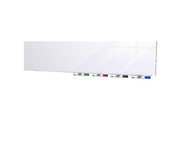 Ghent ARIASM23WH Aria Low-Profile Frameless Magnetic Glassboard - 36' x 24' - White Surface