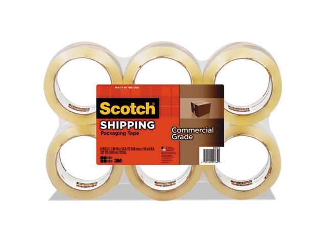 Scotch Grade Packaging Tape, 1.88' x 54.6yds, Clear, 6 Rolls per Pack (MMM37506)