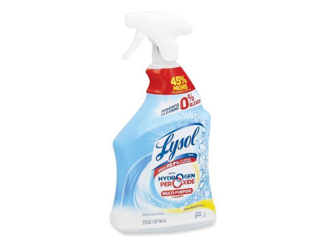 LYSOL Brand Multi-Purpose Hydrogen Peroxide Cleaner Citrus Sparkle Zest 32 oz Trigger Spray Bottle 9/Carton 89289CT