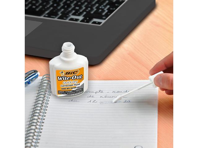 BIC Wite-Out Quick Dry Correction Fluid 2/Pack (WOFQDP24-A-WHI)