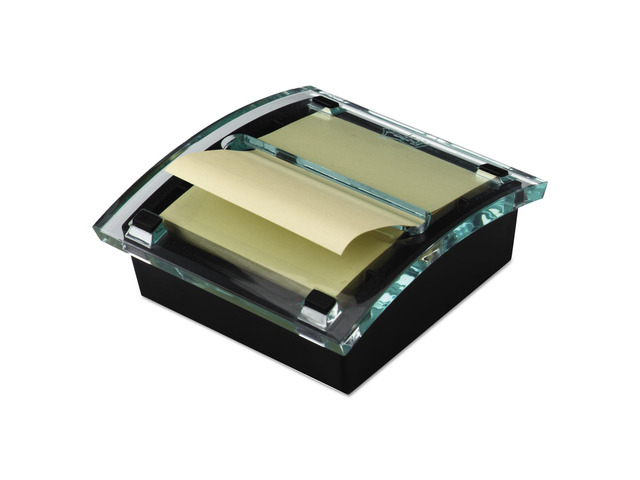 Post-it Clear Top Pop-up Note Dispenser for 3 x 3 Self-Stick Notes Black/Clear