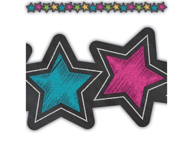 TEACHER CREATED RESOURCES (6 PK) CHLKBRD BRIGHTS STARS DIECUT