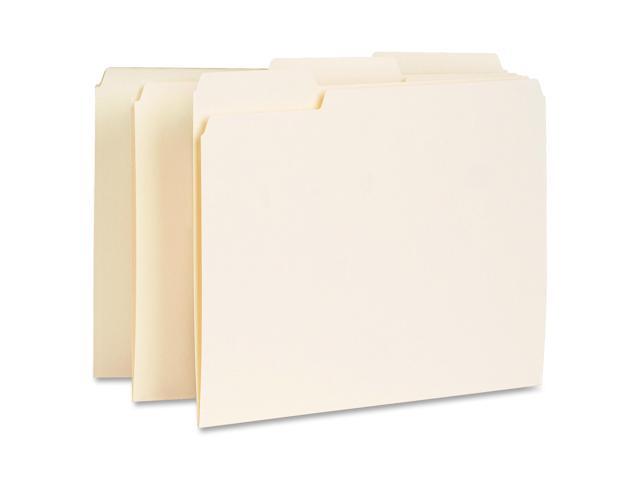 Business Source Interior File Folders 1/3 Cut Assorted Letter 100/BX Manila 65775