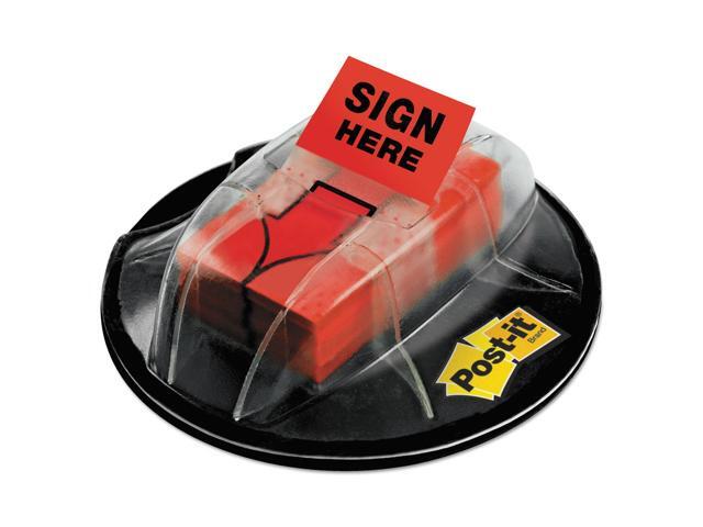 3M 680HVSHR High Volume Flag Dispenser Sign Here Red 200 Flags per Dispenser