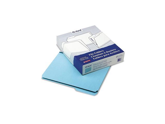 Pendaflex Pressboard Expanding File Folders 1/3 Cut Top Tab Letter Blue 25/Box 9200T13