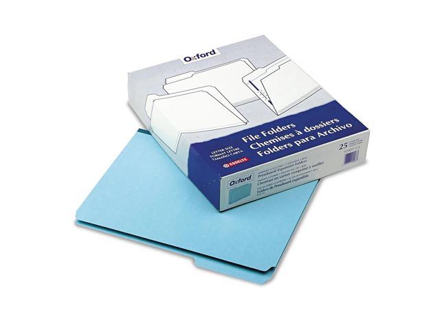 Pendaflex Pressboard Expanding File Folders 1/3 Cut Top Tab Letter Blue 25/Box 9200T13