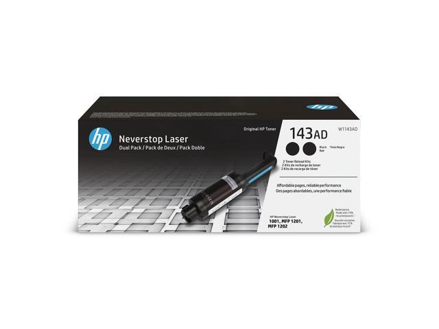 HP 143AD Dual Pack Black Original Neverstop Toner Reload Kit, ~2,500 pages,