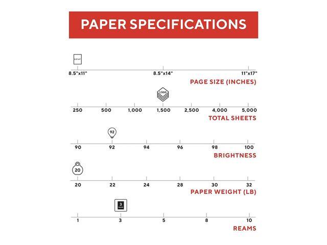 TRU RED 8.5 x 11 Printer Paper 20 lbs. 92 54052/TR56959