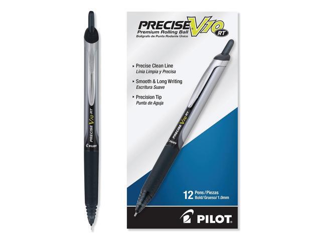 Pilot Retractable Roller Ball Pen Bold 1 mm Black Ink/Barrel Stand 13450