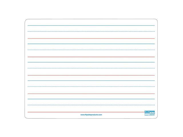Flipside Products Magnetic Dry Erase Board 9'x12' Ruled Red/Blue 10076