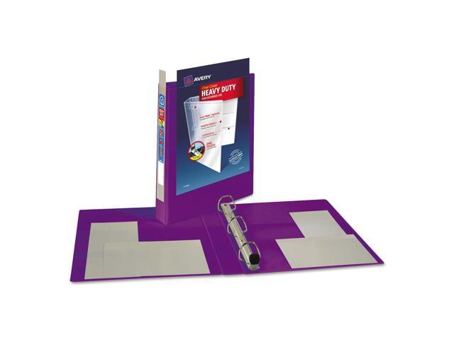 Avery Heavy-Duty View Binder w/Locking EZD Rings 1' Cap Purple 79771