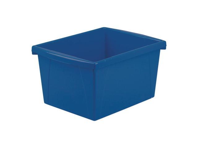 Storex Storage Bins 10 x 12 5/8 x 7 3/4 4 Gallon Assorted Color Plastic 61514U06C