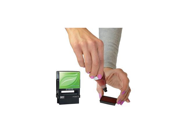 2000 PLUS Green Line Message Stamp Entered 1 1/2 x 9/16 Red 098368