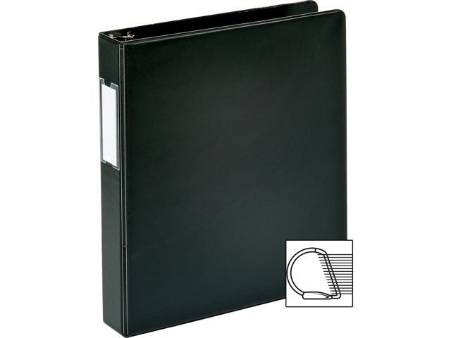 Business Source Slanted D-Ring Binder w/LBL HLD 1-1/2' Black 33125