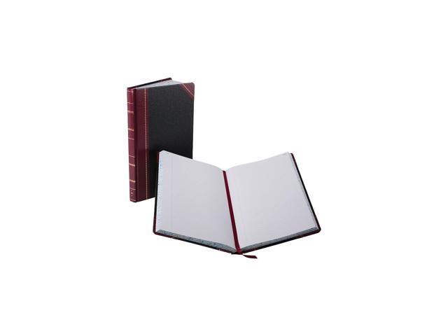 Boorum & Pease Record/Account Book Black/Red Cover 300 Pages 14 1/8 x 8 5/8 9300R