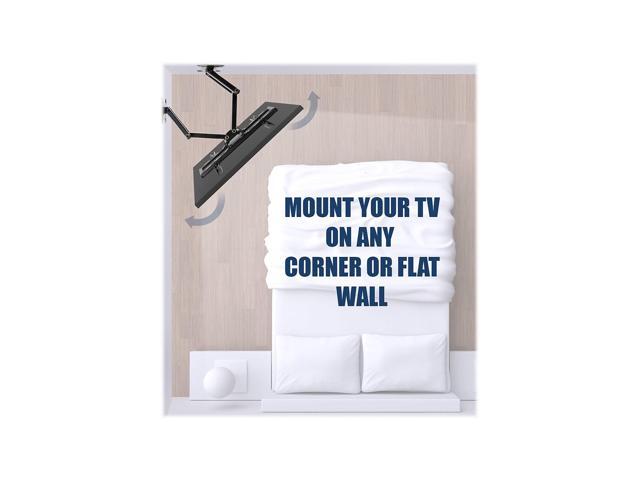 Mount-lt! Full Motion Corner TV Mount Fits 32 -55 TVs Capacity 66 lbs. TV Bracket Corner Wall Mount - image 10