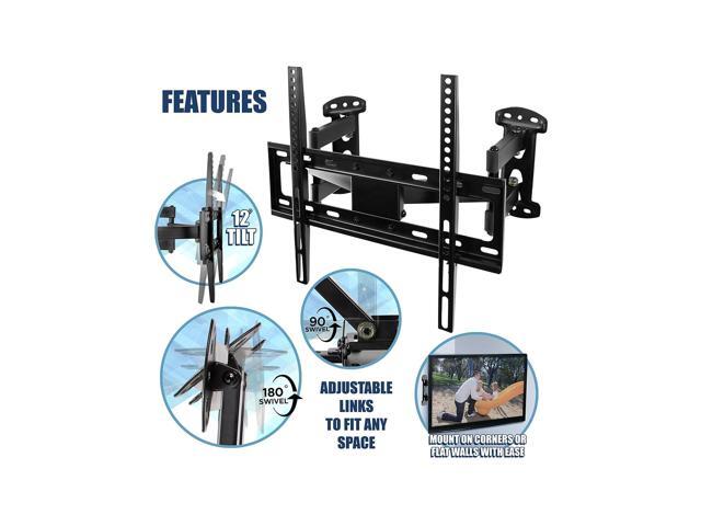 Mount-lt! Full Motion Corner TV Mount Fits 32 -55 TVs Capacity 66 lbs. TV Bracket Corner Wall Mount - image 11