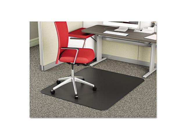 Deflecto SuperMat Frequent Use Chair Mat Medium Pile Carpet Beveled 36 x 48 Black CM14142BLK