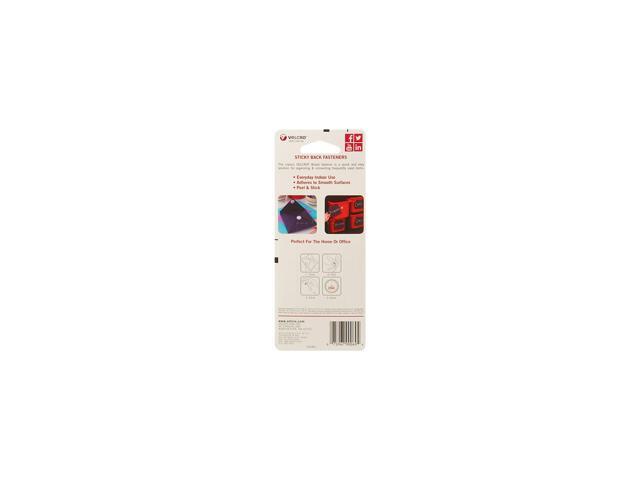 Velcro 0.63'Dia. Sticky Back Hook & Loop Fasteners Black 1138043