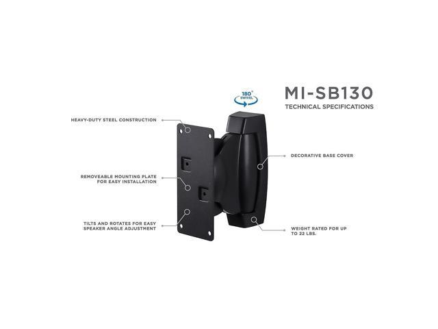 Mount-It! Heavy Duty Universal Adjustable Design Wall Speaker Mount (Set of 2) - image 6