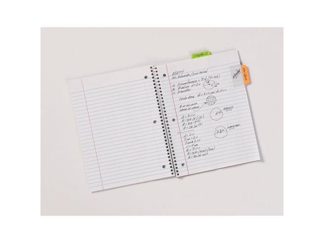 Avery Ultra Tabs Repositionable Tabs 2 x 1 1/2 Neon: Green Orange Pink 48/Pack 74756