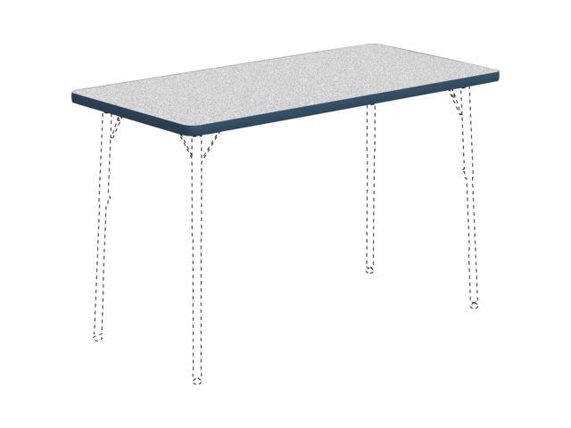 Lorell LLR99916 24 x 48 Rectangular Classroom Activity Tabletop - Gray & Navy