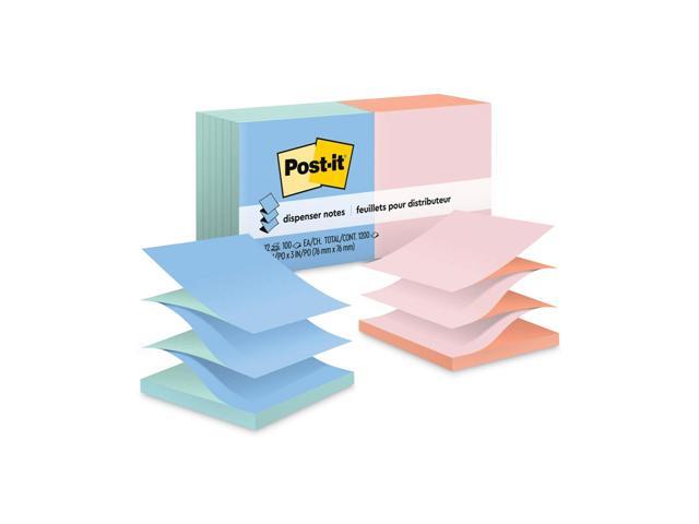 Post-it Pop-up Notes 3' x 3' Beachside Café Collection 90 Sheet/Pad 12 Pads/Pack (R330UALT)
