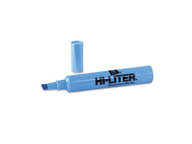 Avery HI-LITER Desk-Style Highlighter Chisel Tip Fluorescent Blue Ink Dozen 24016