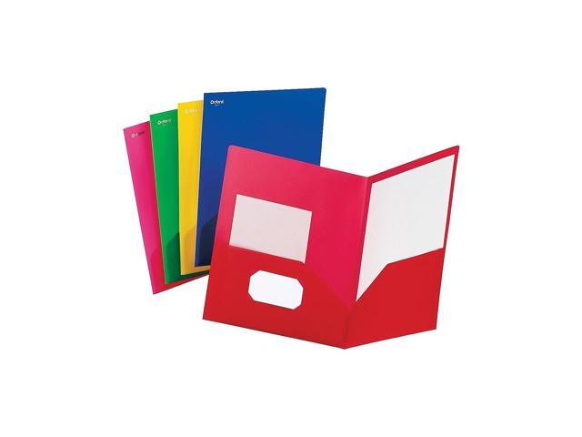 Oxford 99810 Fashion PolyPort Twin-Pocket Portfolio, Polypropylene, Blue/Green/Red/Yellow