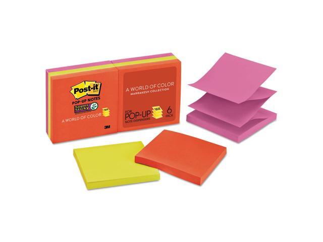 Post-it Pop-up 3 x 3 Note Refill Marrakesh 90-Sheet 6/Pack R3306SSAN