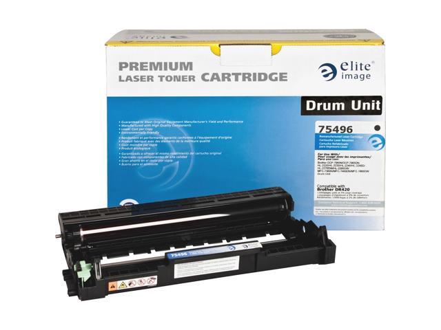 Elite Image 75496 Replacement Drum 12 000 Page Yield Black Replacement for Brother DR420