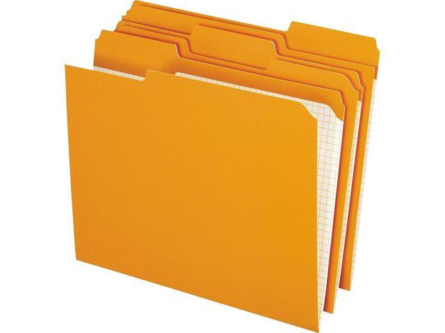 Pendaflex Reinforced Top Tab File Folders 1/3 Cut Letter Orange 100/Box