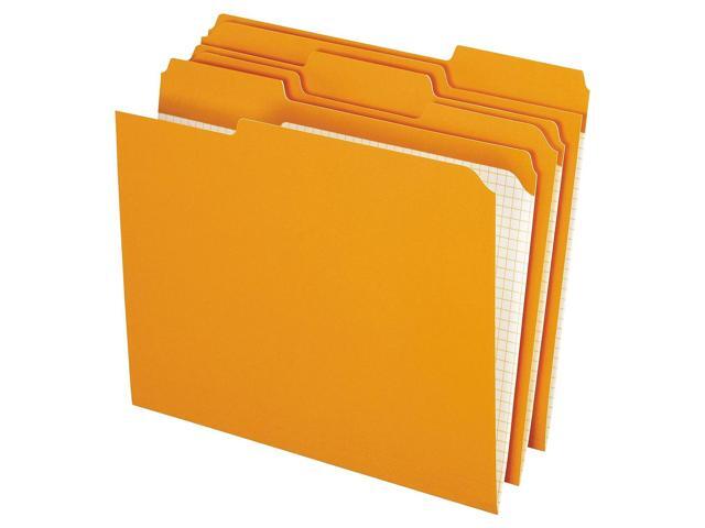 Pendaflex Reinforced Top Tab File Folders 1/3 Cut Letter Orange 100/Box