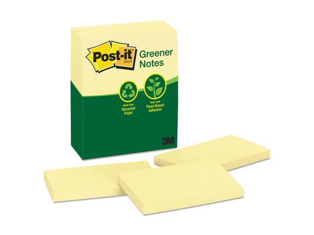Post-It Greener Notes Note,Post-It,3x5,12/Pk,Yw 655RPYW